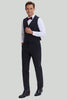 Load image into Gallery viewer, Men&#39;s 3 Piece Pinstripe Dark Grey Suit