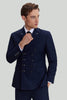 Load image into Gallery viewer, Men&#39;s Navy 2 Piece Double Breasted Suit