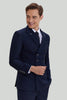 Load image into Gallery viewer, Men&#39;s Navy 2 Piece Double Breasted Suit