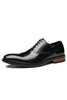 Load image into Gallery viewer, Black Men&#39;s Leather Slip-On Dress Shoes