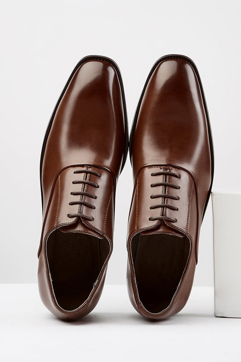 Load image into Gallery viewer, Black Men&#39;s Leather Slip-On Dress Shoes