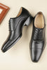 Load image into Gallery viewer, Black Men&#39;s Leather Slip-On Formal Shoes