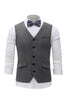 Load image into Gallery viewer, Black Single Breasted Shawl Lapel Men&#39;s Suit Vest