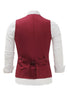 Load image into Gallery viewer, Burgundy Shawl Lapel Single Breasted Men&#39;s Suit Vest