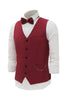 Load image into Gallery viewer, Burgundy Shawl Lapel Single Breasted Men&#39;s Suit Vest