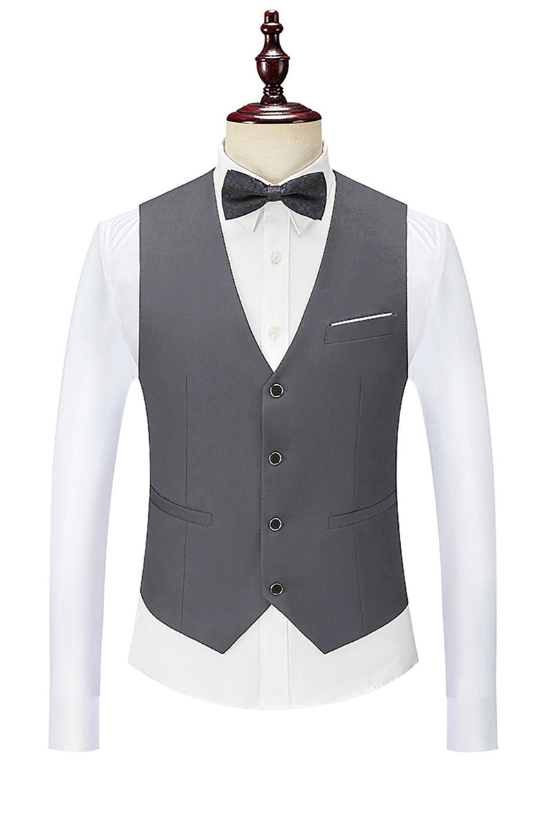 Load image into Gallery viewer, Black Single Breasted Shawl Lapel Men&#39;s Suit Vest