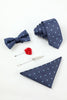 Load image into Gallery viewer, Navy Men&#39;s 5-Piece Accessory Set Tie and Bow Tie Pocket Square Flower Lapel Pin Tie Clip