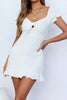 Load image into Gallery viewer, Fit And Flare Mini White Graduation Dress