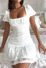 Load image into Gallery viewer, Classy White A-Line Graduation Dress with Lace-up Back