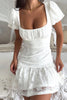 Load image into Gallery viewer, Classy White A-Line Graduation Dress with Lace-up Back