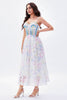 Load image into Gallery viewer, A Line Spaghetti Straps Printed Maxi Graduation Dress