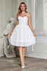 Load image into Gallery viewer, A-Line Spaghetti Straps Short Little White Graduation Dress