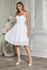 Load image into Gallery viewer, A-Line Spaghetti Straps Short Little White Graduation Dress