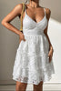 Load image into Gallery viewer, Cute A-Line Spaghetti Straps Mini Lace White Graduation Dress