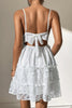 Load image into Gallery viewer, Cute A-Line Spaghetti Straps Mini Lace White Graduation Dress