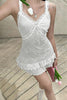 Load image into Gallery viewer, Cute Bodycon Straps Short Lace Little White Graduation Dress