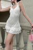 Load image into Gallery viewer, Cute Bodycon Straps Short Lace Little White Graduation Dress