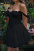 Load image into Gallery viewer, Charming A-Line Straps Mini Black Graduation Dress