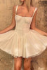 Load image into Gallery viewer, Charming A-Line Straps Mini White Graduation Dress