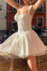 Load image into Gallery viewer, Charming A-Line Straps Mini White Graduation Dress