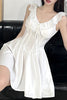 Load image into Gallery viewer, Cute A-Line V-Neck Short Mini White Graduation Dress