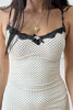 Load image into Gallery viewer, Spaghetti Straps Little White Graduation Dress with Polka Dots