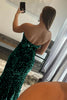 Load image into Gallery viewer, Royal Blue Mermaid Sequins Long Prom Dress with Slit