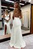 Load image into Gallery viewer, Mermaid Spaghetti Straps Orange Sparkly Prom Dress with Sequins