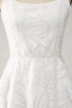 Load image into Gallery viewer, Sheath Spaghetti Straps Mini White Graduation Dress with Floral