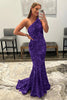 Load image into Gallery viewer, Coral One Shoulder Sequins Mermaid Sparkly Prom Dress