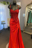 Load image into Gallery viewer, Mermaid Sparkly Spaghetti Straps Long Prom Dress with Slit