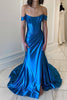 Load image into Gallery viewer, Corset Royal Blue Sparkly Pleated Prom Dress with Slit