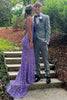 Load image into Gallery viewer, Sparkly Sequins Purple Mermaid Long Prom Dress