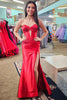 Load image into Gallery viewer, Corset Hollow-out Strapless Mermaid Prom Dress with Slit