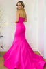 Load image into Gallery viewer, Mermaid Strapless Hot Pink Long Prom Dress