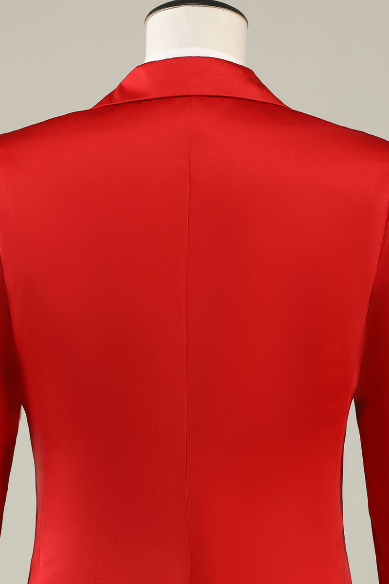 Load image into Gallery viewer, Notched Lapel Red Prom Blazer for Men