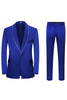 Load image into Gallery viewer, Royal Blue 3-Piece Shawl Lapel One Button Prom Suits