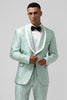 Load image into Gallery viewer, Mint Shawl Lapel One Button 2 Pieces Men&#39;s Suits