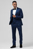 Load image into Gallery viewer, Black Peak Lapel One Button 3 Pieces Men&#39;s Suits