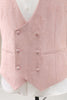 Load image into Gallery viewer, Light Pink 3 Piece Peak Lapel Jacquard One Button Men&#39;s Prom Suits