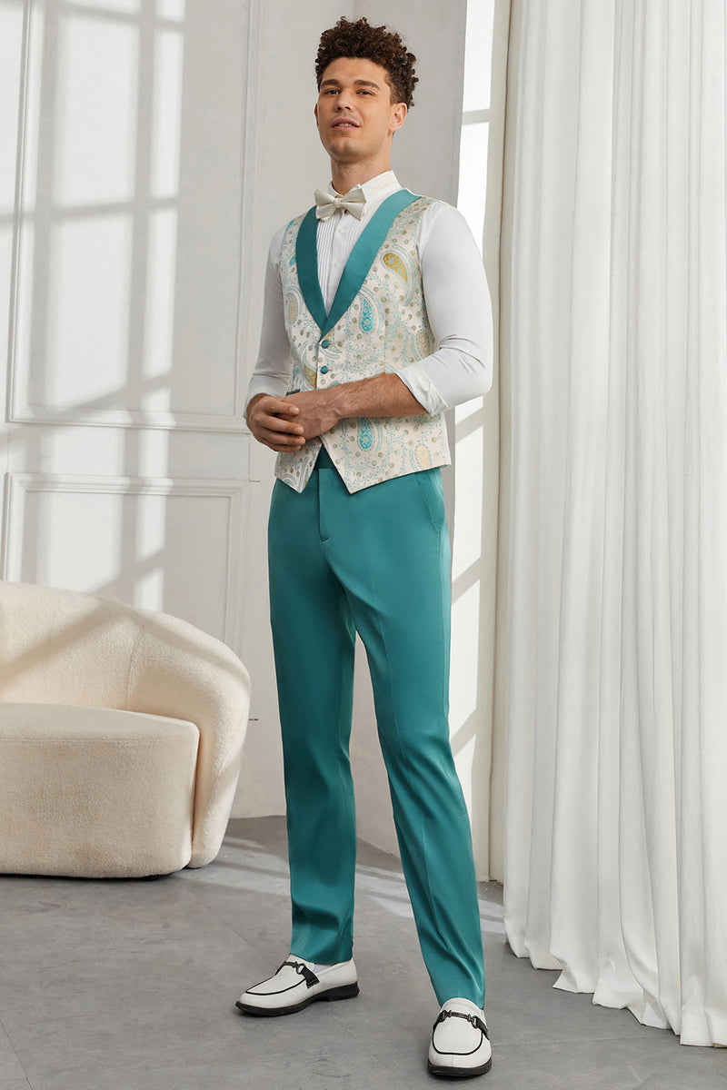 Load image into Gallery viewer, Shawl Lapel One Button Light Green 3 Piece Men&#39;s Homecoming Suits