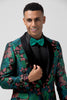 Load image into Gallery viewer, Green Shawl Lapel One Button Men&#39;s Prom Blazer