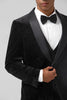 Load image into Gallery viewer, Black Shawl Lapel 3 Pieces One Button Men&#39;s Prom Suits