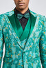 Load image into Gallery viewer, Green Peak Lapel 3 Piece Men&#39;s Wedding Suits
