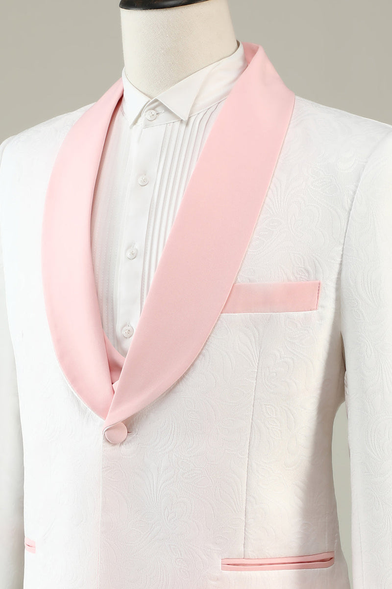 Load image into Gallery viewer, Light Pink Shawl Lapel 3 Piece Men&#39;s Prom Suits