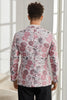 Load image into Gallery viewer, Shawl Lapel One Button Pink Floral Jacquard 2 Piece Homecoming Suits