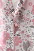 Load image into Gallery viewer, Pink Shawl Lapel Floral Jacquard One Button Men&#39;s Prom Blazer