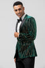 Load image into Gallery viewer, Dark Green Peak Lapel One Button Men&#39;s Blazer