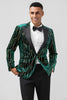 Load image into Gallery viewer, Dark Green Peak Lapel One Button Men&#39;s Blazer