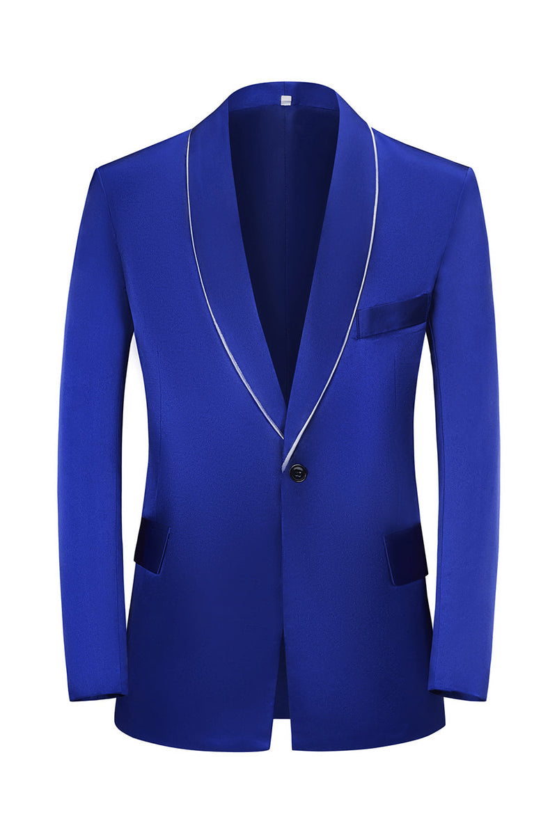 Load image into Gallery viewer, Royal Blue 3-Piece Shawl Lapel One Button Prom Suits